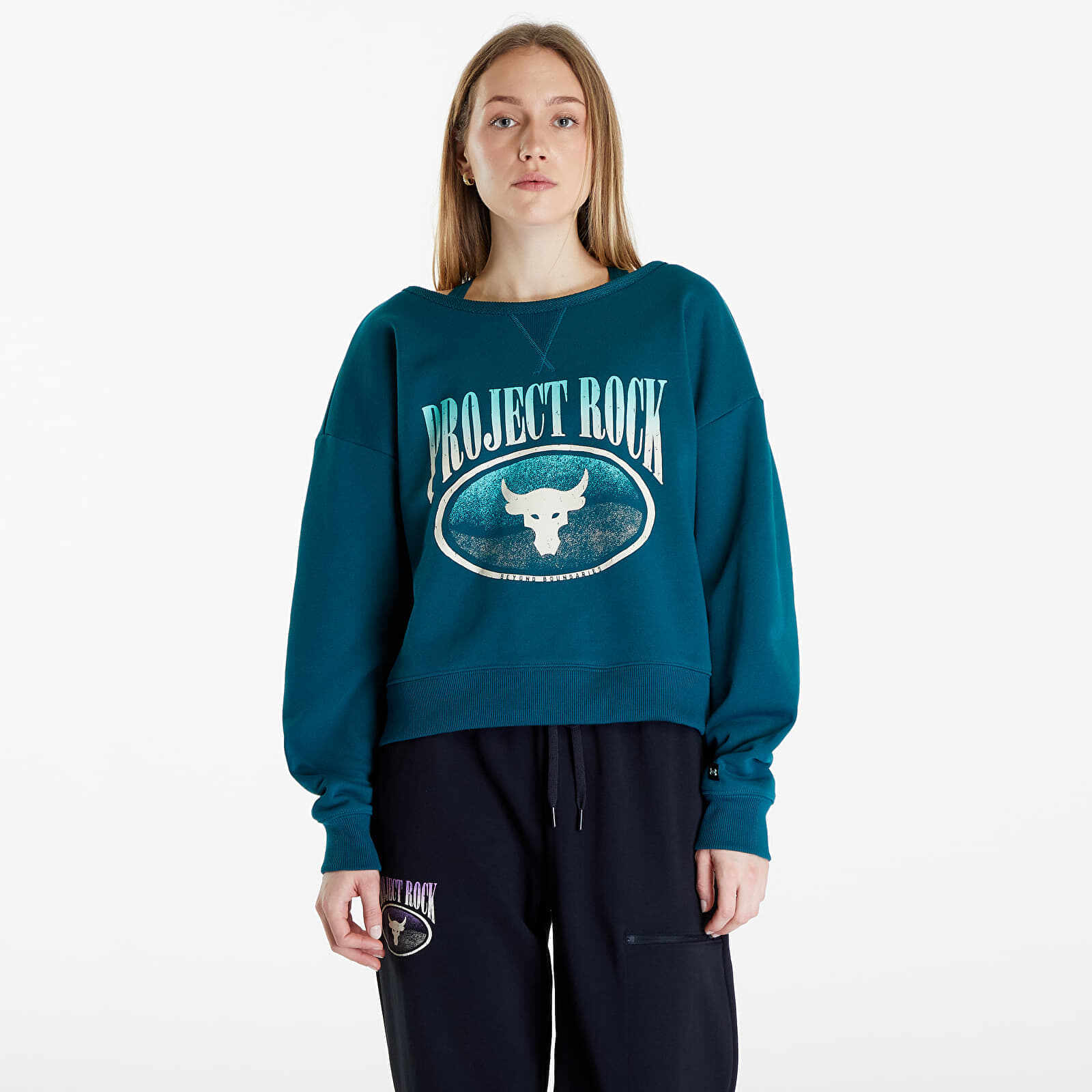 Under Armour Project Rock Terry Sweatshirt Turquoise