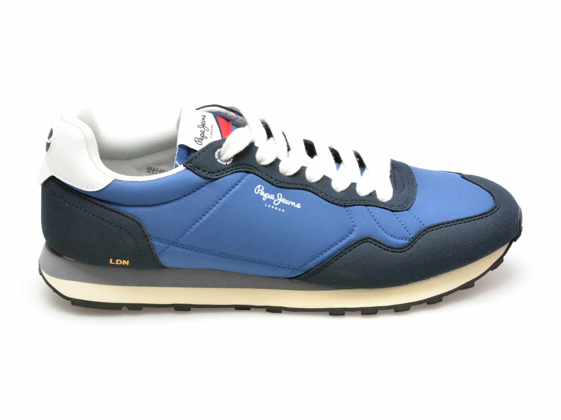 Pantofi sport PEPE JEANS bleumarin, NATCH BASIC, din material textil