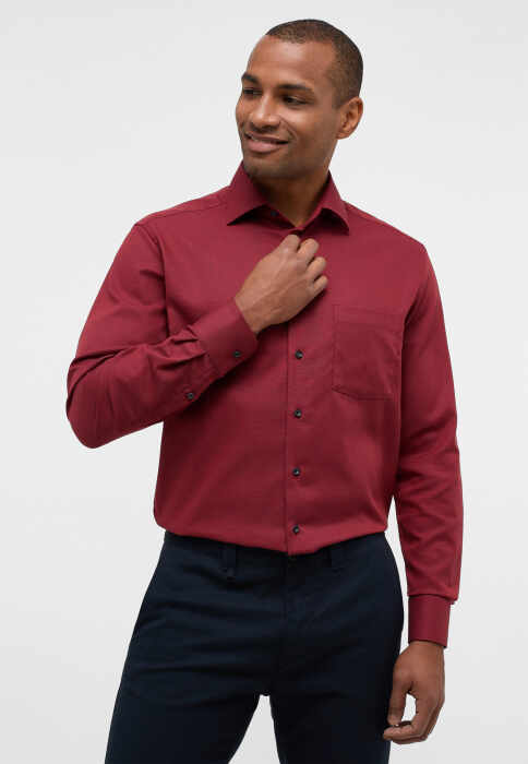 Camasa rosie, modern fit, pentru barbati, 100% bumbac, maneca lunga, model8183 56 X169 Eterna