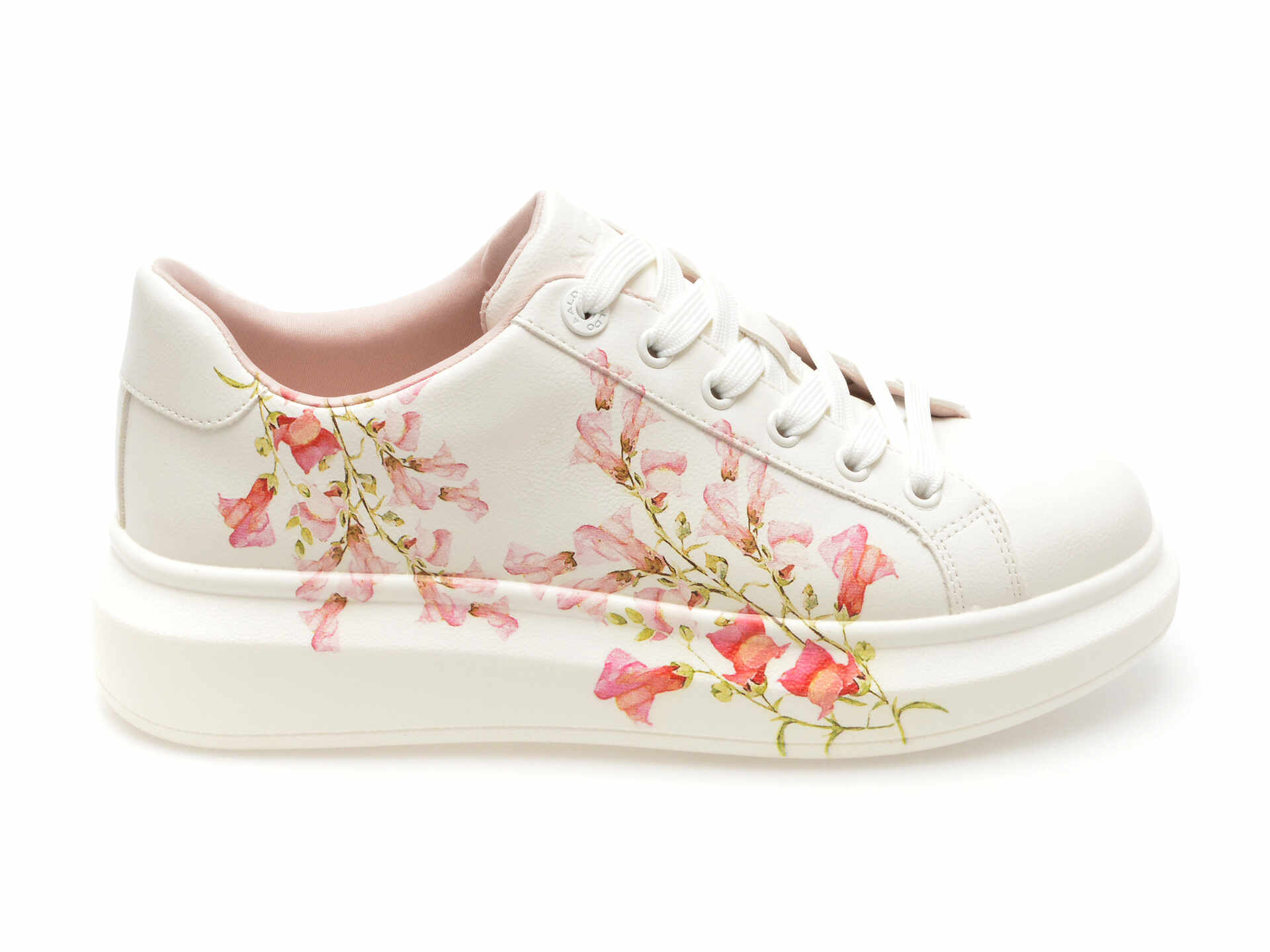 Pantofi casual ALDO albi, 13543021, din piele ecologica