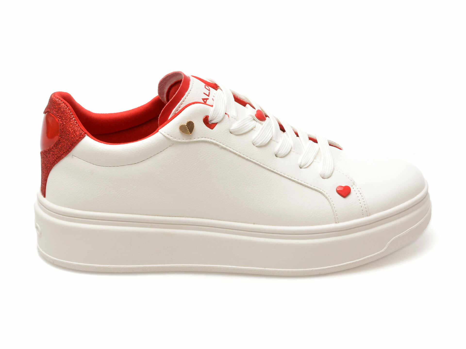 Pantofi casual ALDO albi, 13713017, din piele ecologica