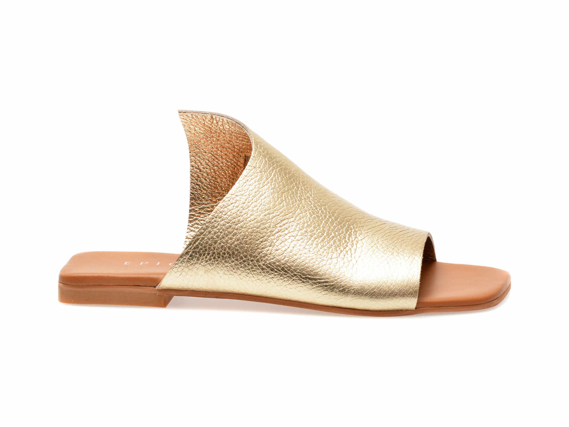 Papuci casual EPICA aurii, 260400, din piele naturala