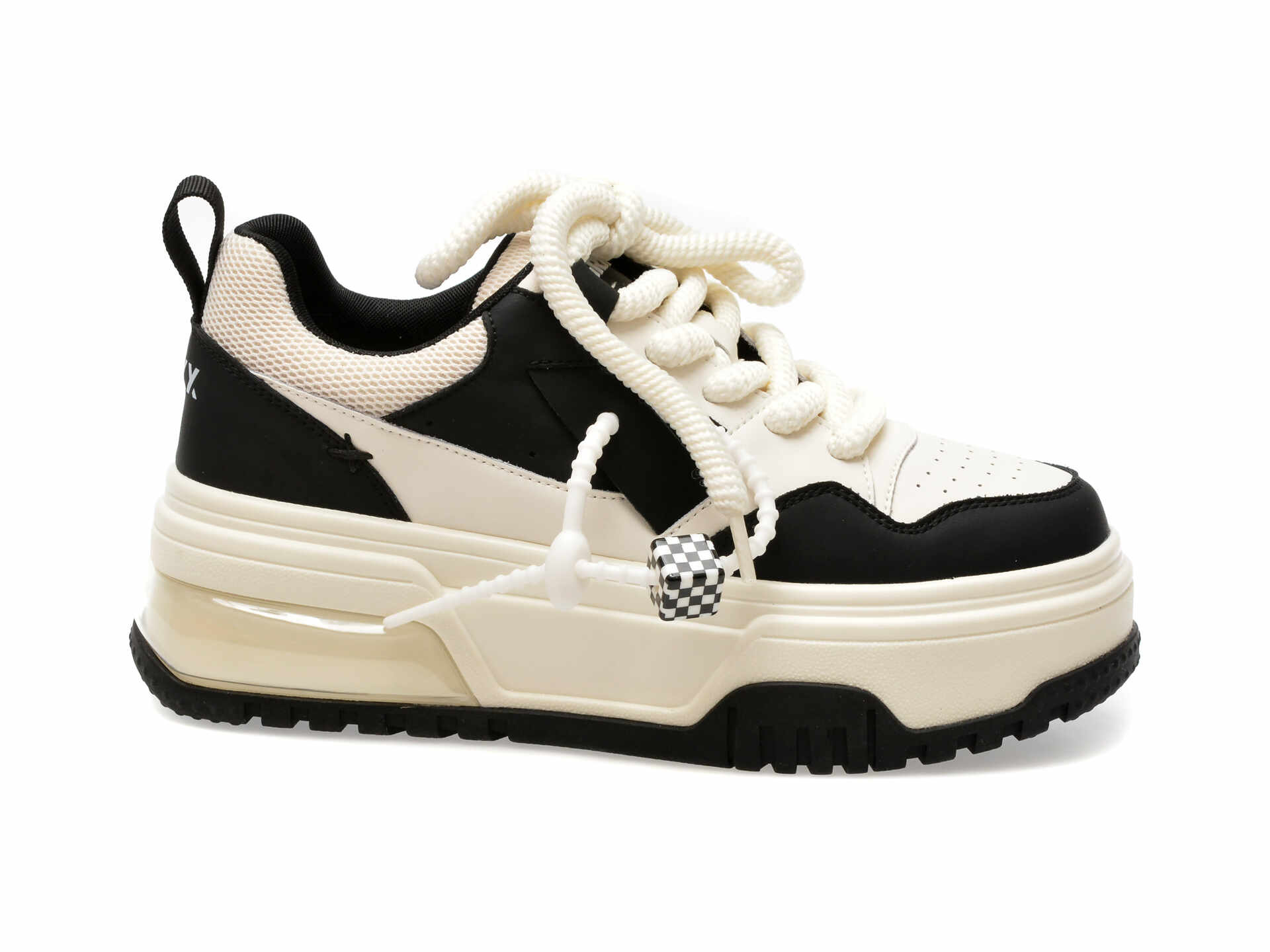 Pantofi sport GRYXX alb-negru, 2822, din piele naturala