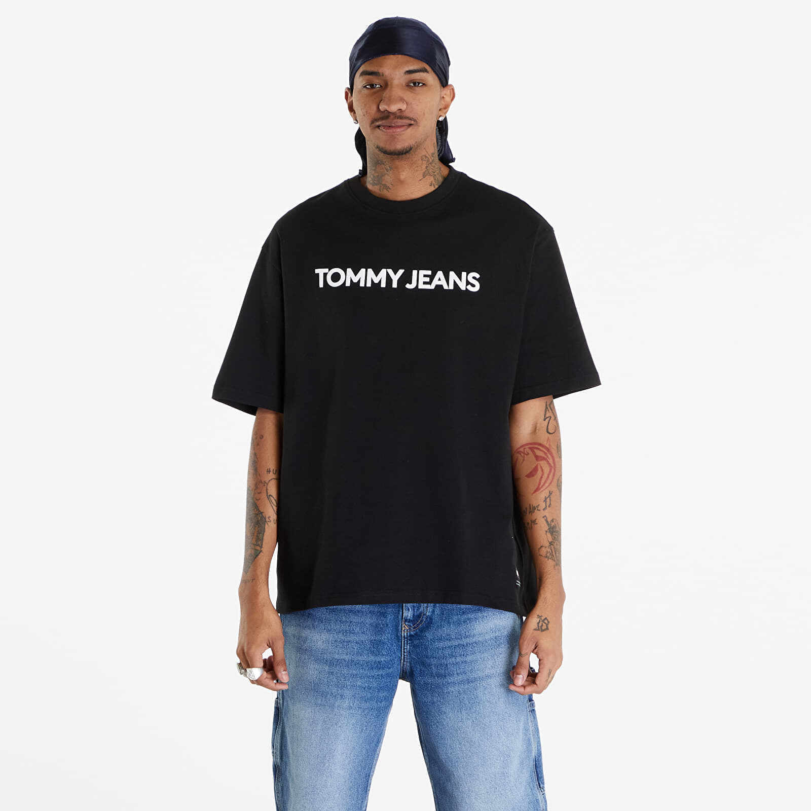 Tommy Jeans Logo Oversized Fit T-Shirt Black