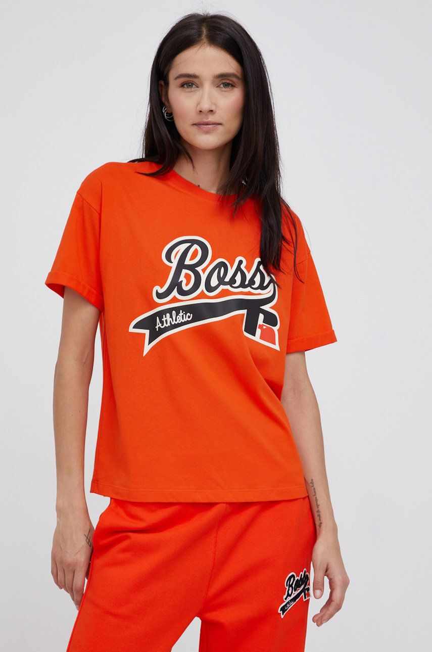 Boss - Tricou din bumbac Boss x Russel Athletic