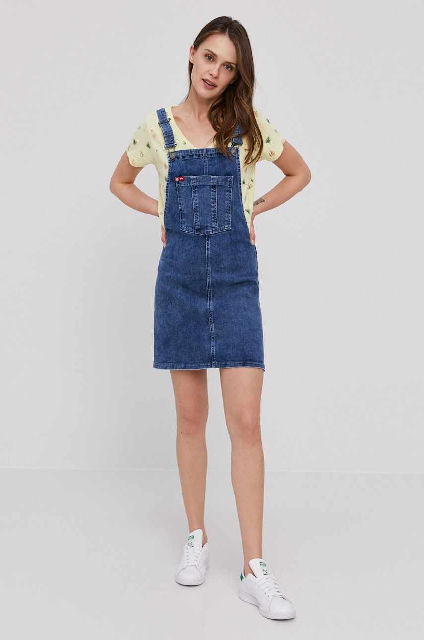 Lee Cooper Rochie jeans mini, model drept