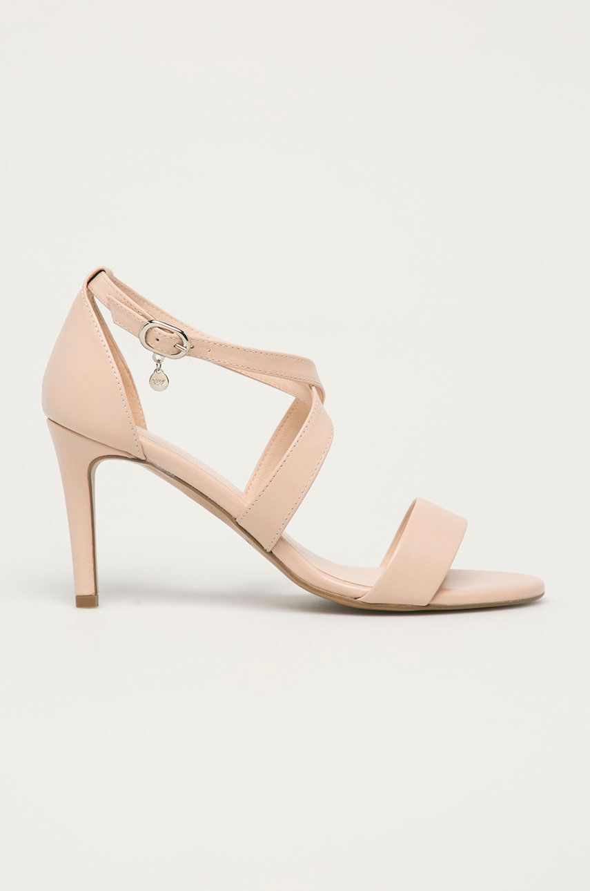 Wojas Sandale de piele culoarea roz