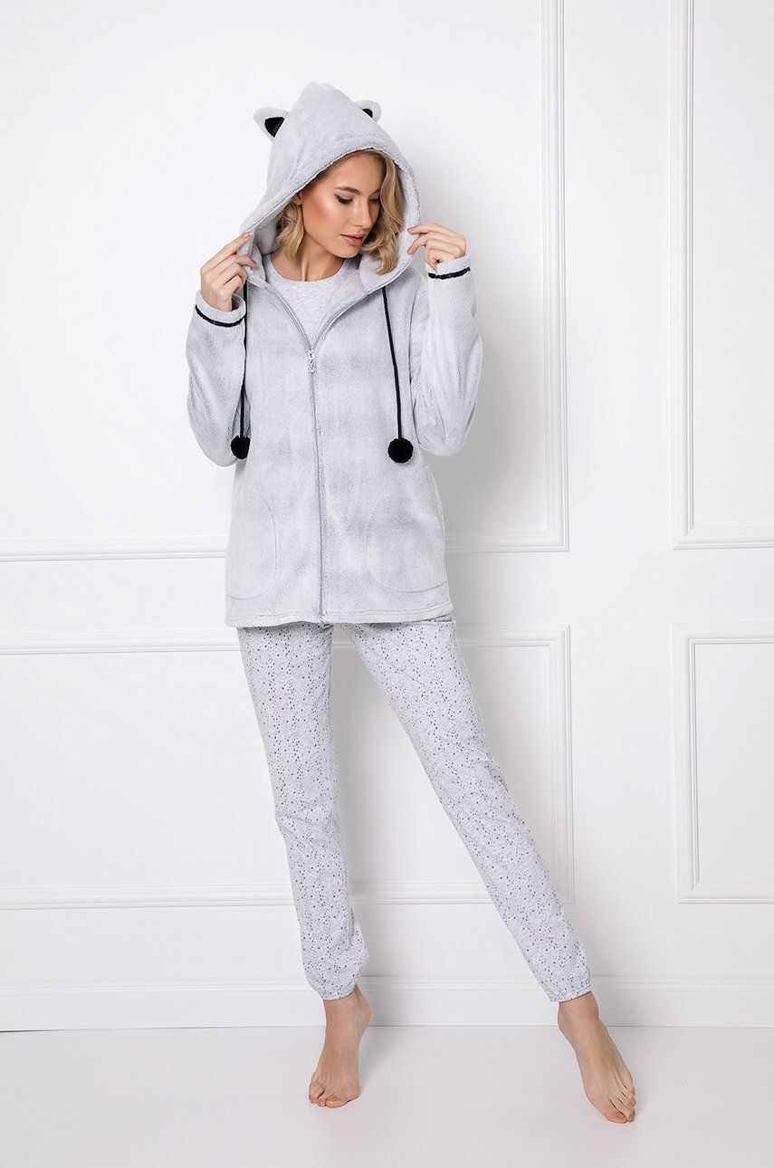 Aruelle Bluză pijama Marthine femei, culoarea gri