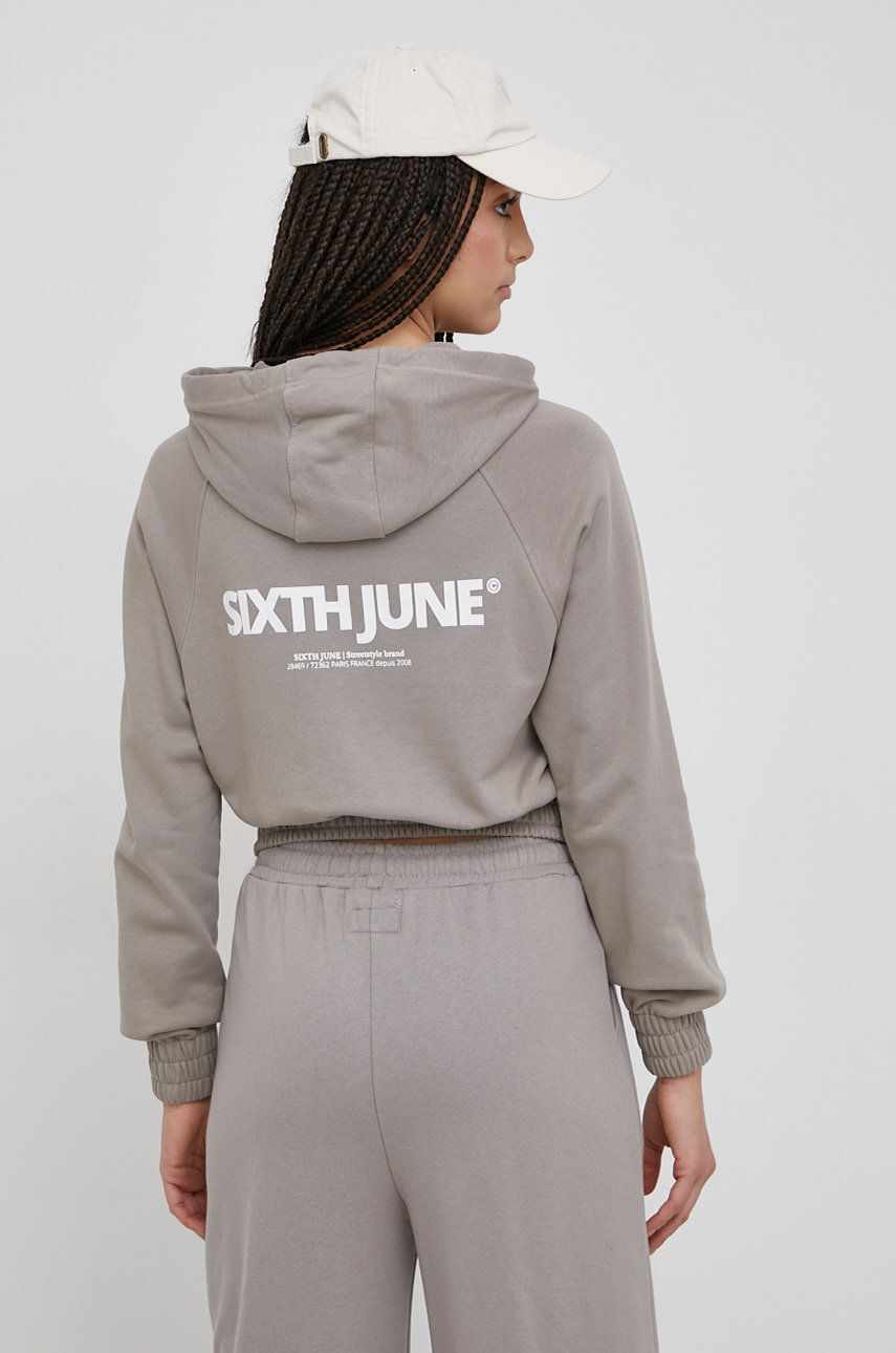 Sixth June Bluză femei, culoarea gri, material neted