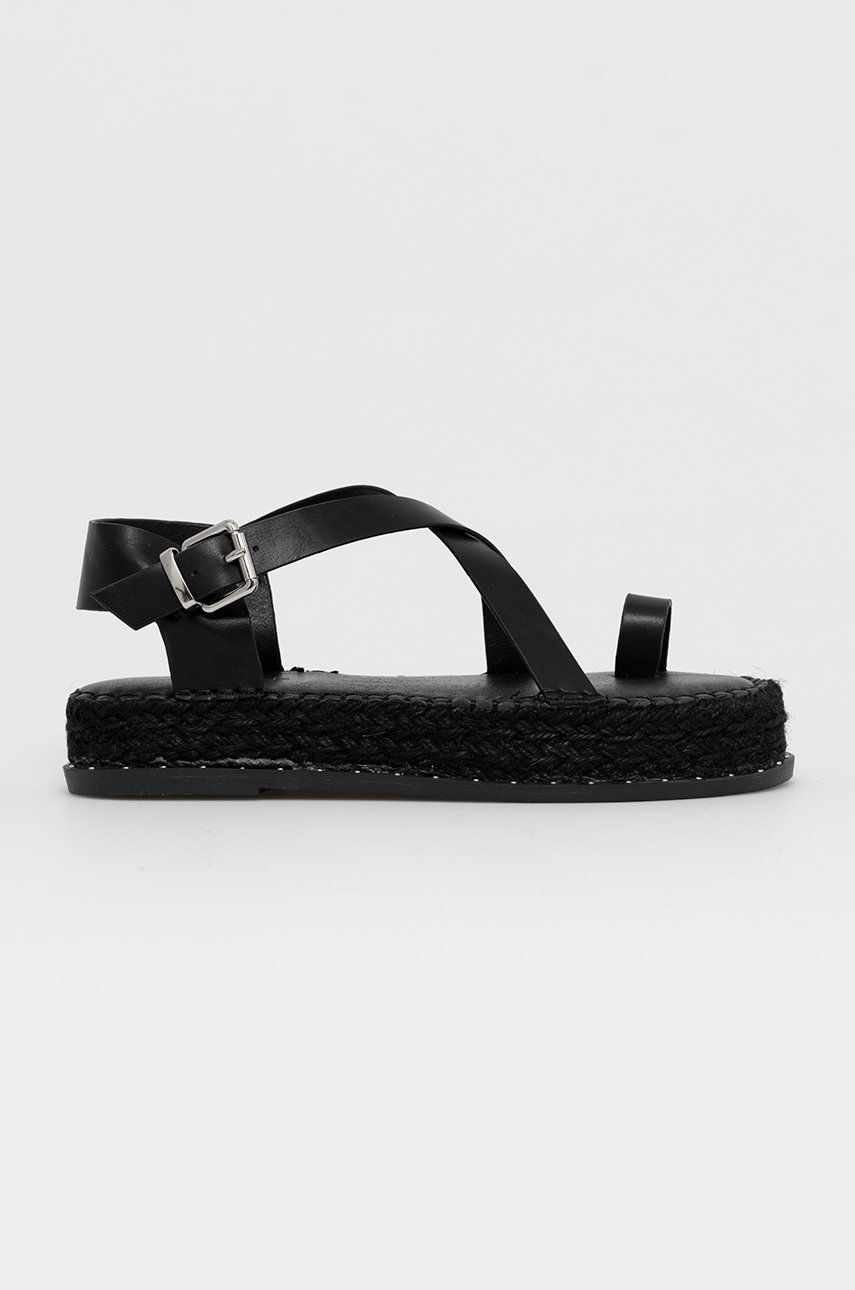 Truffle Collection Sandale femei, culoarea negru, cu platformă