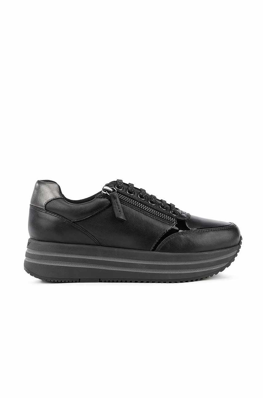 Geox Pantofi culoarea negru, cu platformă