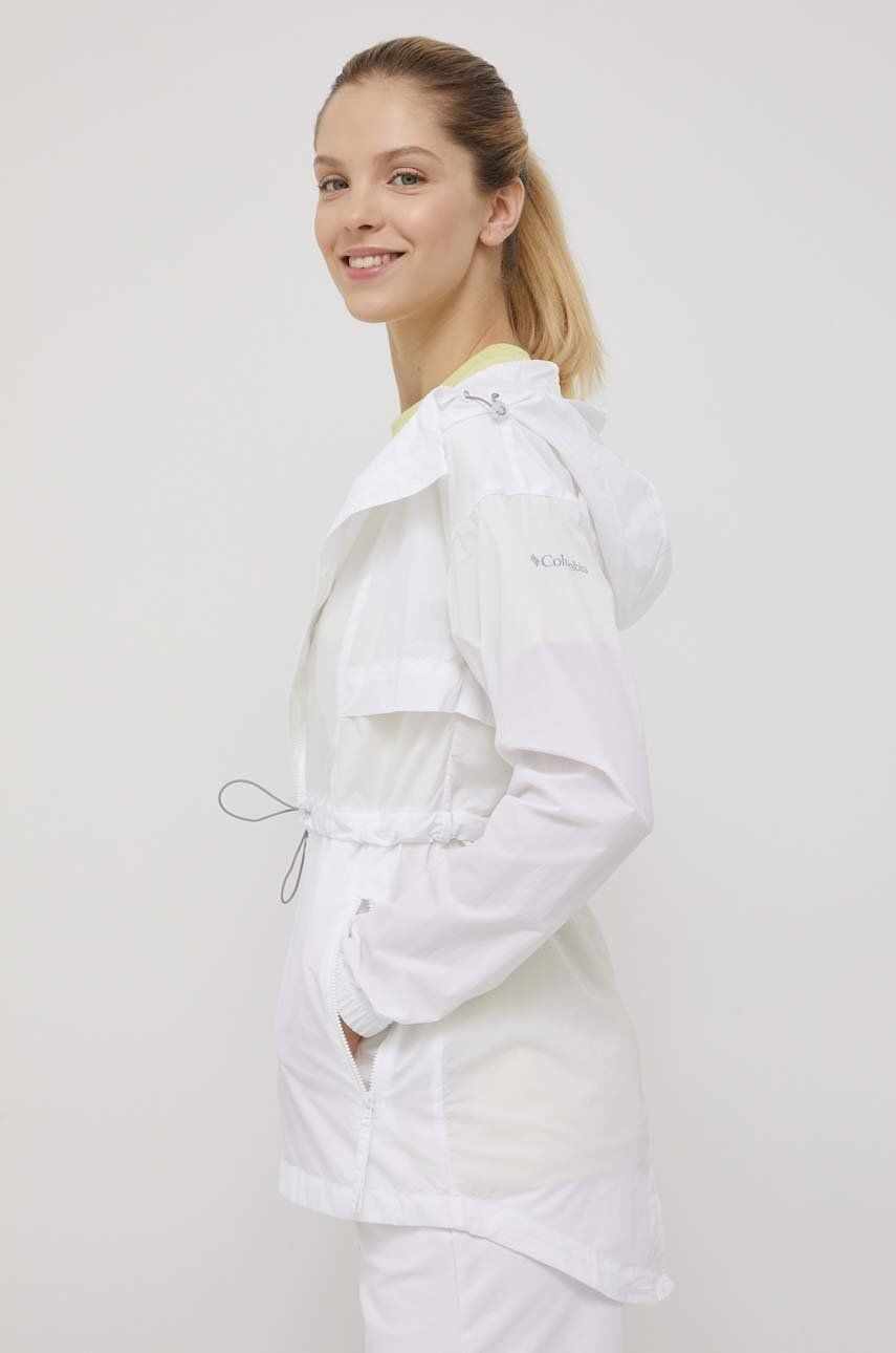 Columbia jacheta de exterior Punchbowl culoarea alb, de tranzitie
