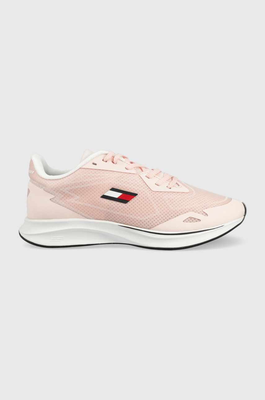 Tommy Sport pantofi de sport Sleek culoarea roz