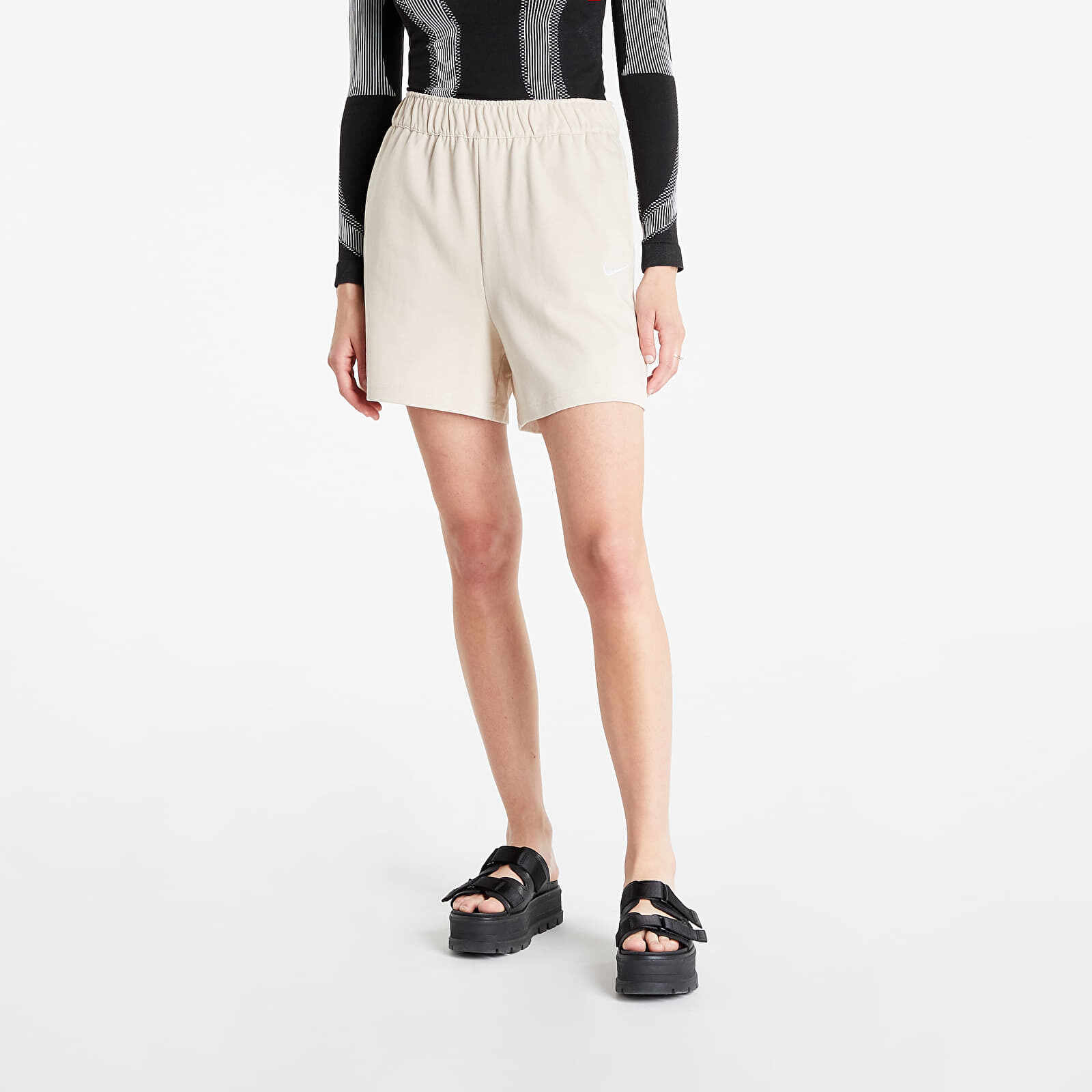 Nike Sportswear Jersey Shorts Sanddrift/ White