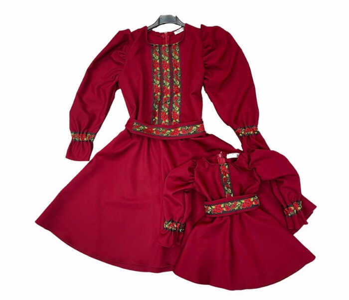 Set rochii stilizate traditional Mama si Fiica 62