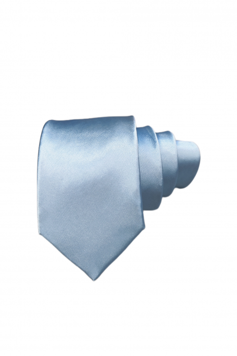 Cravata uni 7 cm baby blue Massimo Clessi