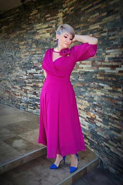 Rochie 2116 ciclame Fany Lux